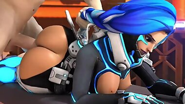 Overwatch - Sombra does anal whilst hacking (request)
