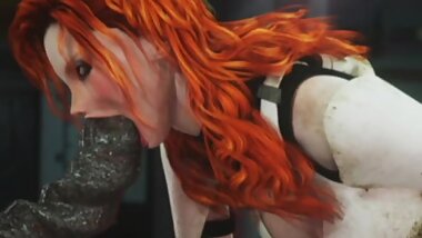 3D Redhead Ruined by Alien Monster!