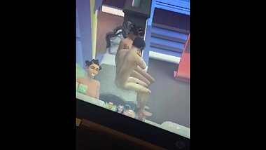 Pregnant Ebony Sim gets Fingered and Fucked by Babydaddy