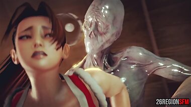 Mai Shiranui VS Freak SFM (26RegionSFM)