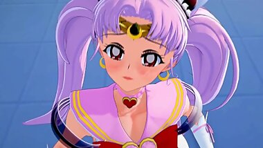 (3D Hentai)(Sailor Moon) Sex with adult Chibiusa