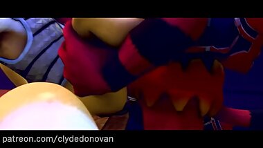 Incineroar x Fox Mccloud 3d animation
