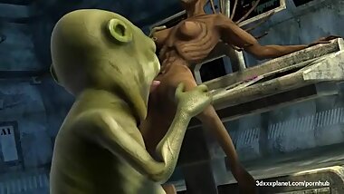 queen alien big ass fucked by green alien
