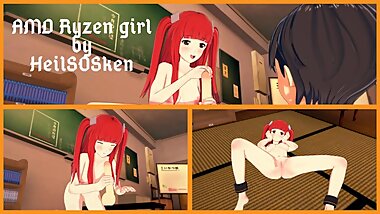 KOIKATU: AMD RYZEN GIRL BEAUTIFULLY SUCKED (3D Hentai)