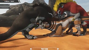 3d game animation Feral Island furry animals fantasy
