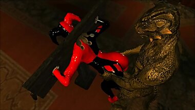 Harley Quinn Gets Fucked By Lizardman Skyrim 3D Porn