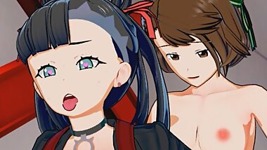 Pokemon Sword and Shield - Marnie Fucked by Futanari Gloria 3D Hentai