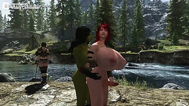 Skyrim -Milk Maids And Futas Playing In The Sun