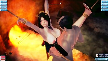 I fuck a captive with big breasts in the dungeon