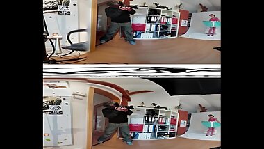 Teressa Bizare noir 03 - Backstage before masturbation 3DVR 360 UP-DOWN