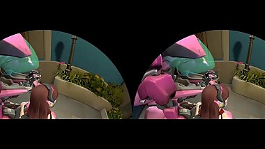Dva doesnТt need her mech for you - Behind Hentai VR porn Video