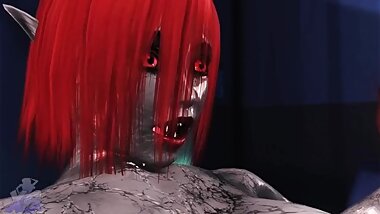 Nurse gives 3d cartoon hentai Futa Demon a Footjob