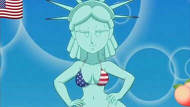 3D - animation - Hot Lady Liberty.