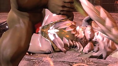 Ophelia fucked by 3D porn monster