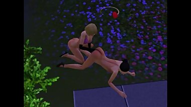 I had a rest with my girlfriend. Sex near the trampoline