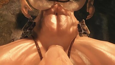 Skyrim 3D Futanari Reverse POV Blowjob Jessi's Navel Ring