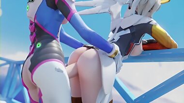 Mercy and D.va (Overwatch)