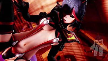[MMD R-18] Ryuko Matoi Dildo Ride