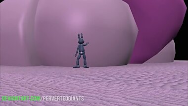 Giantess Mangle revenge V2 - commission.(fart warning)