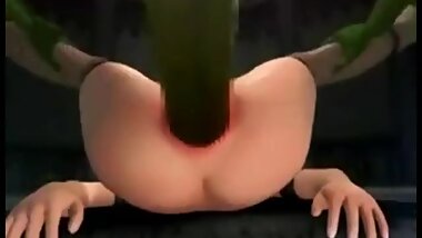 3D Ogres Destroyed a Busty Teen!