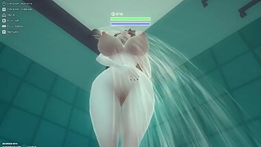 What if "Adventure Time" was a 3D Anime Game, Marceline shower glitch part1