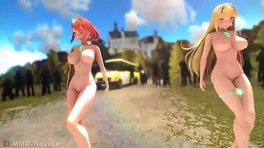 ?MMD R-18?Red Velvet ???? 'Bad Boy' - Pyra Mythra (Xenoblade chronicles)
