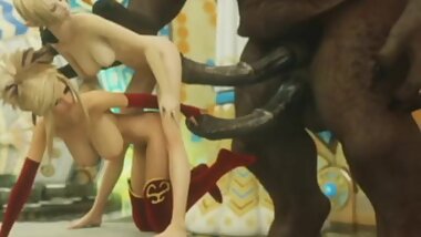 3D Elf Teens Demolished by Monsters!