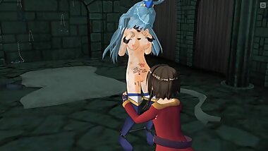 [CM3D2] KonoSuba Hentai - Aqua becomes Megumin's BDSM Sex Slave
