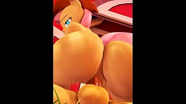 IndigoSFMWorks Fluttershy's Rodeo x Braeburn