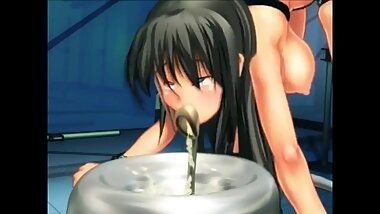 3D hentai - dildo machine deepthroat