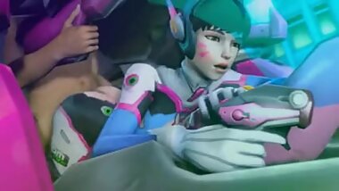 D.va from "Overwatch" fucked (edited)