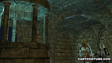 Stunning 3D cartoon ebony elf babe getting fucked