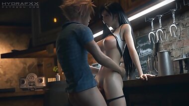 Cloud Strife and Tifa Lockhart in Heaven