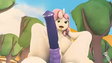 Futa Sweetie Belle shows Futa Rarity how much she loves her ScrewingWithSFM
