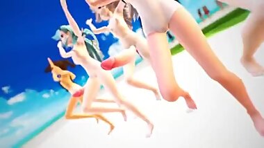 [3D MMD FUTANARI] - CREEPING KUMANO