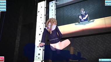 3D hentai anime game show MMD cute girl gets fucked hard