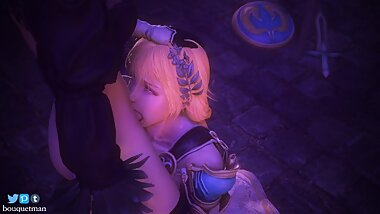 Sophitia versus Futa 2B by bouquetman (Soul Calibur VI x Nier:Automata)