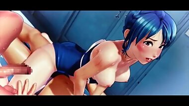 [MMD] R-18 Panty pilferers and mermaid in school swimwear