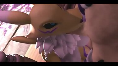 3D Renamon Compilation with Sounds by Thehentaihard69