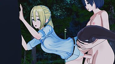 Attack on Titan - FUTANARI Mikasa Fucks Historia Reiss 3D Hentai