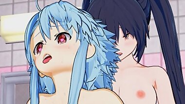 Neptunia - Futanari Noire Fucks White Heart