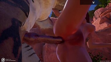WL. Tiger caught bambi 3D 60 fps (furry)