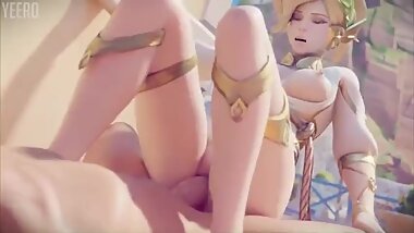 horny blonde princes fuck hard best 3d big tits porn