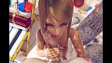 Futa Dva and Samus having Fun on the Beach [10 min + Full HD]