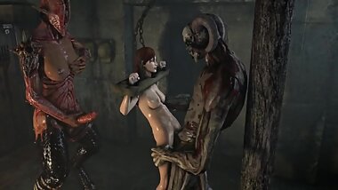 Busty 3D animation girl eagerly is sucking and fucking a