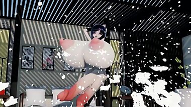 [3D MMD Futanari] Multi-cock Futanari Dick & Breast Growth HQ by KuromitsuNene