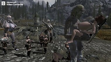 Skyrim, My Sex Slaves and My New Giant Fuck!