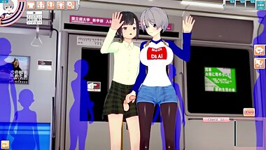 uzaki creampie handjob train hentai anime animation 3d
