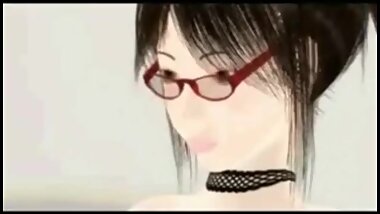 3D hentai fingered wetpussy and strapon assfucked in the locker r