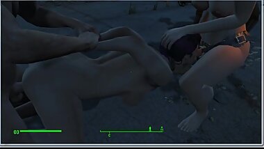 Threesome. Teaching girl poses